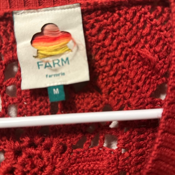 FARM Rio Red Crochet Cardigan - Picture 5 of 6